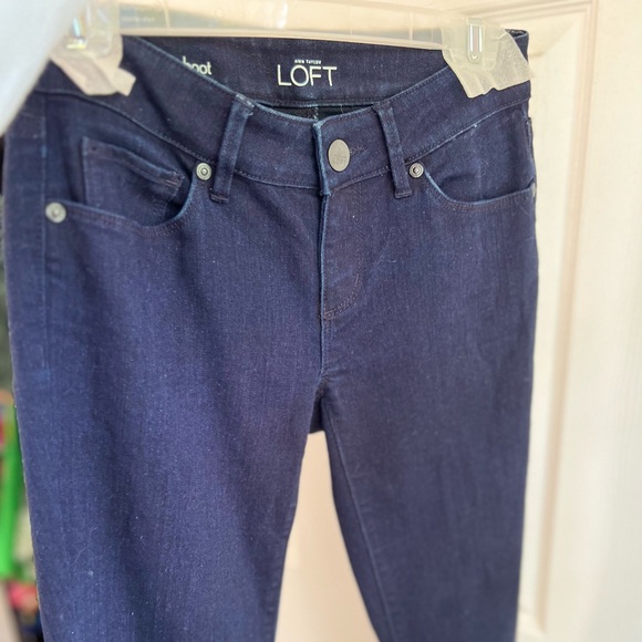 LOFT Curvy Sexy Boot Cut Denim Jeans in Dark Wash - Picture 3 of 5